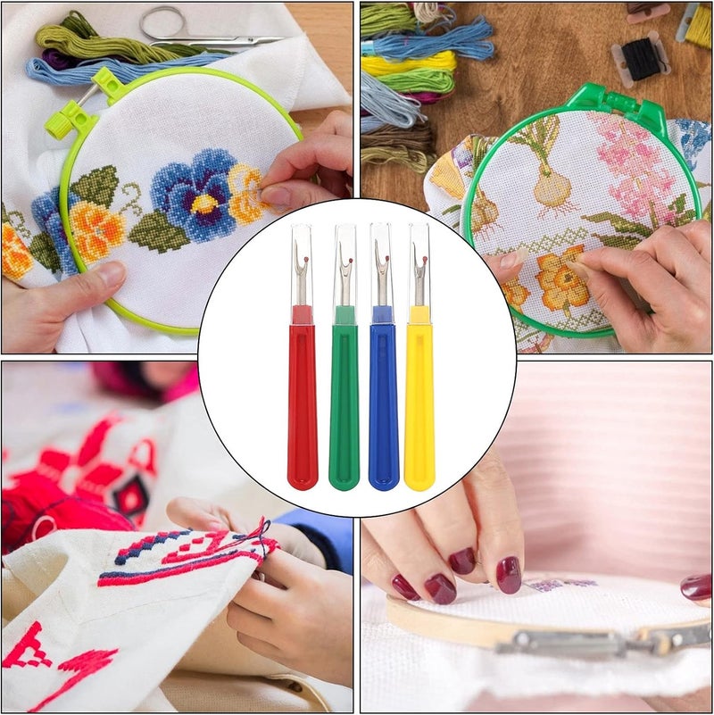woobles Seam Ripper, 12Pcs Embroidery Remover Seam Remover Thread Ripper Tools Thread Remover Stitch Remover Tools for Women Grils for Sewing Embroidery Quilting - Image 5